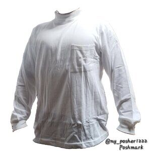 *𝓥𝓲𝓷𝓽𝓪𝓰𝓮 𝐇𝐀𝐁𝐀𝐍𝐃 Men's Long Sleeve Turtleneck Shirt White (Size XL)
